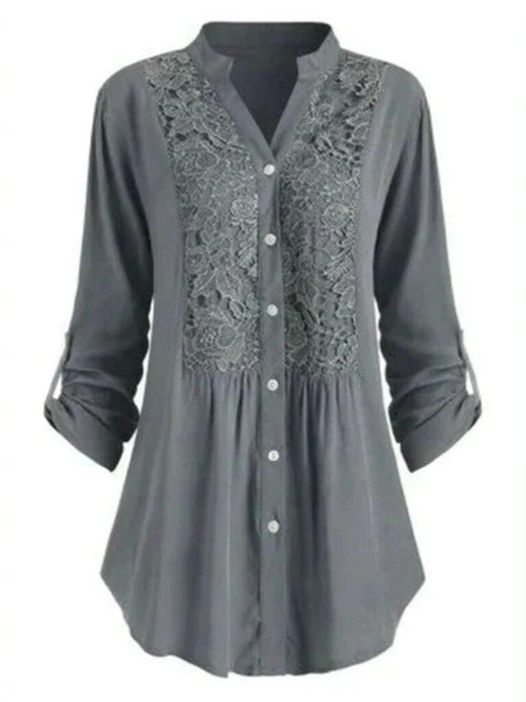 Hailei | Women’s Blouse | Long Puff Sleeve Elegant Fit