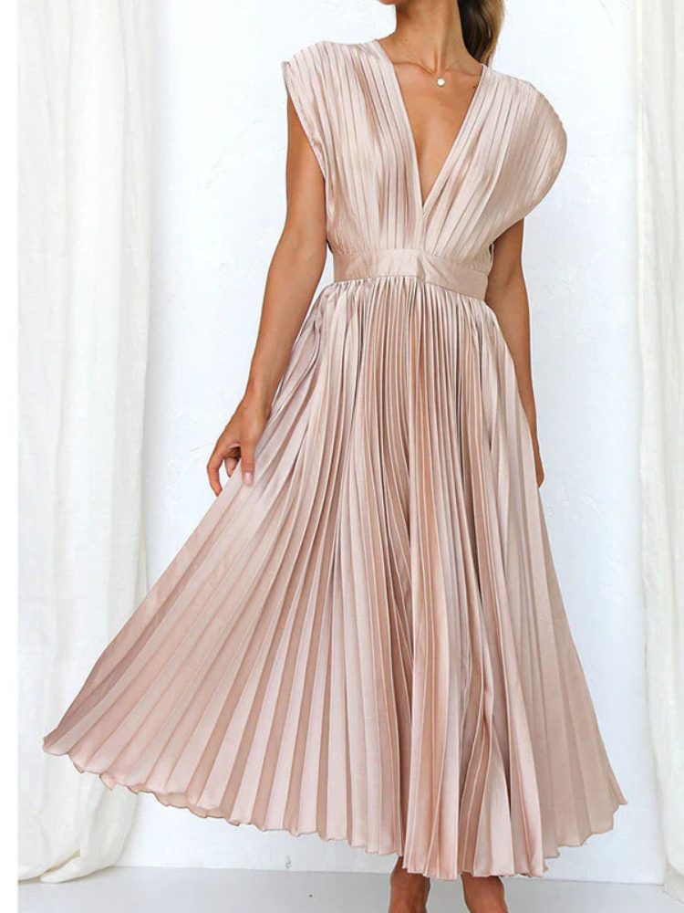 Éline | Women’s Midi Dress | V-Neck