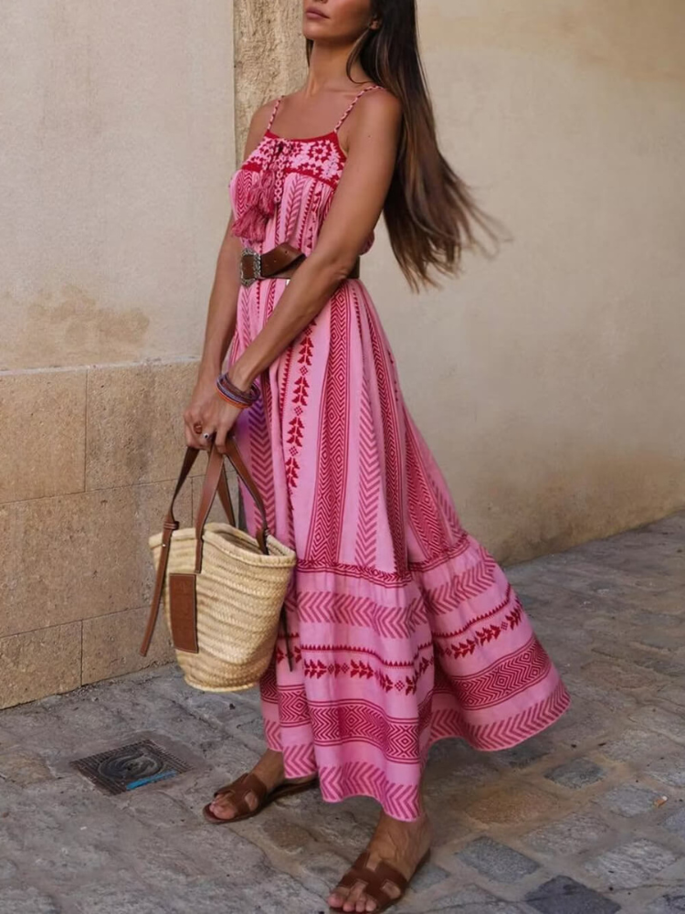 Alina | Women’s Boho Maxi Dress | Crochet Patchwork