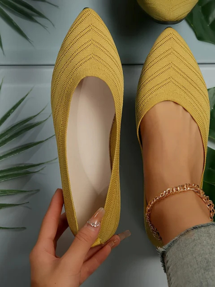 Annie | Women’s Knit Ballet Loafers | Pointed-Toe Chic