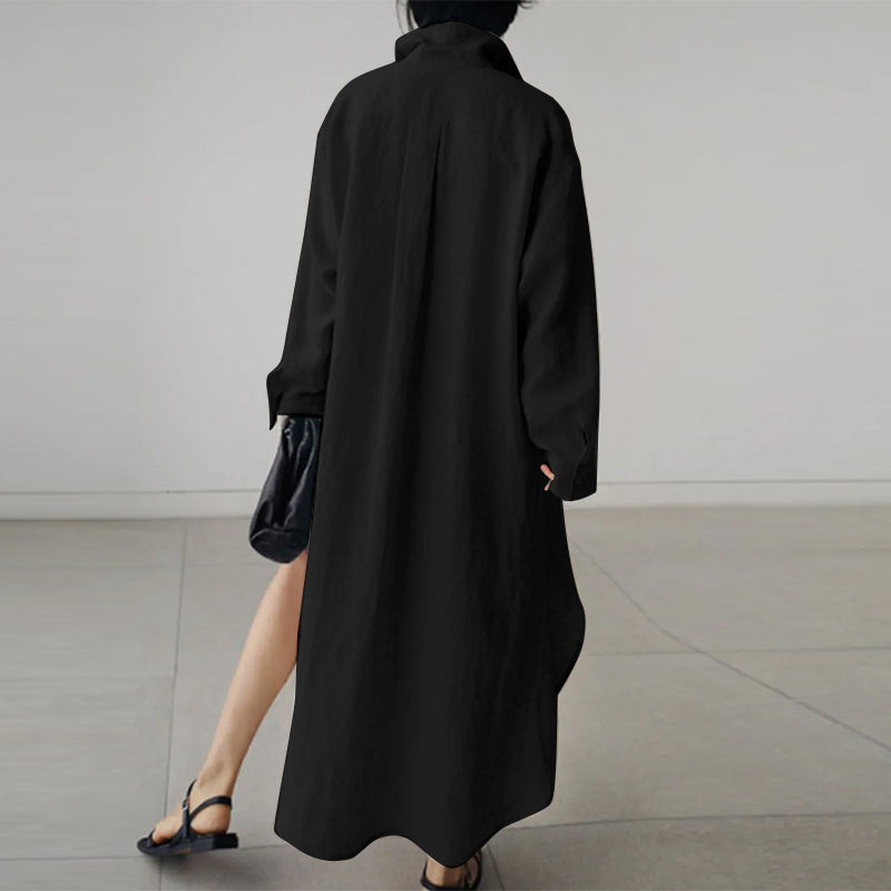 Anya | Women's Lightweight Shirt Dress | Maxi