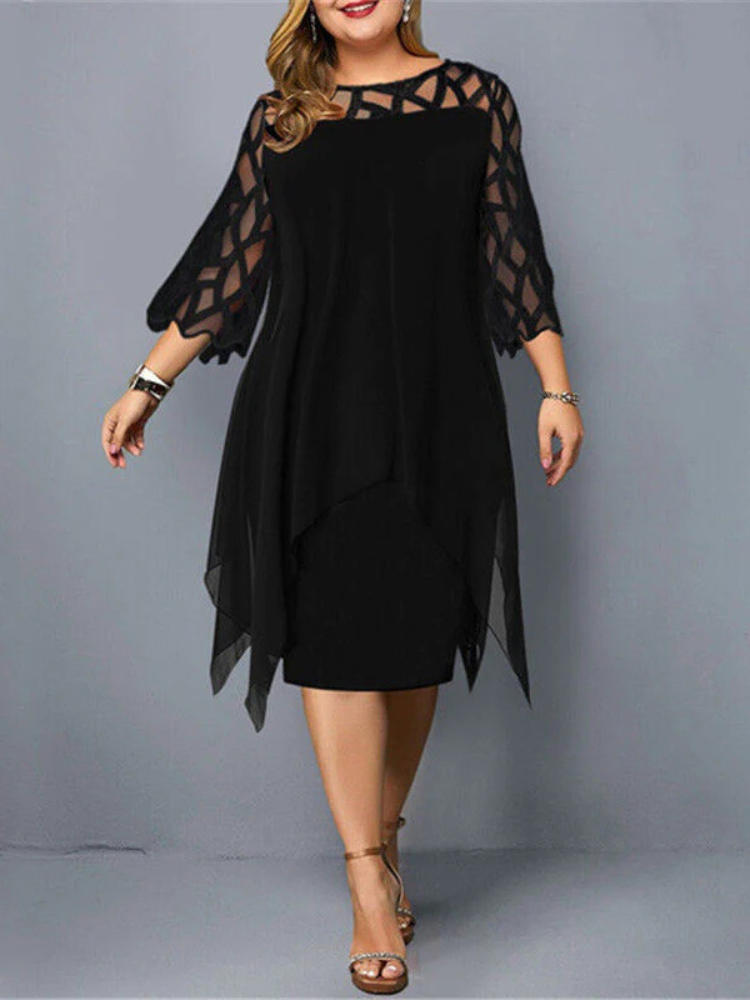 Lorena | Women’s Midi Dress | Elegant Plus Size Flowy Fit
