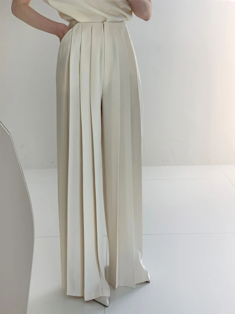 Cambria | Women’s Pants | High Waist Pleated Wide Leg