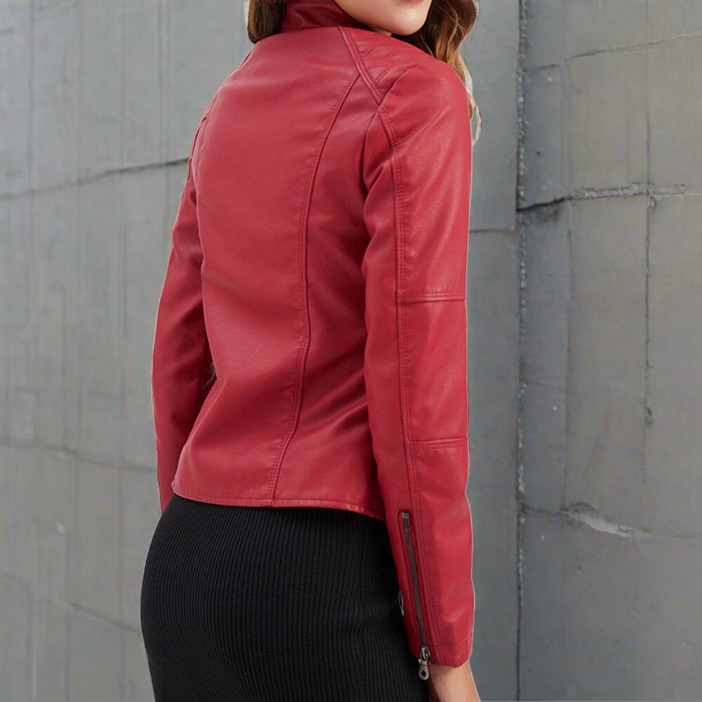 Βαλερί – Κλασικό Μπουφάν από Συνθετικό Δέρμα για Γυναίκες