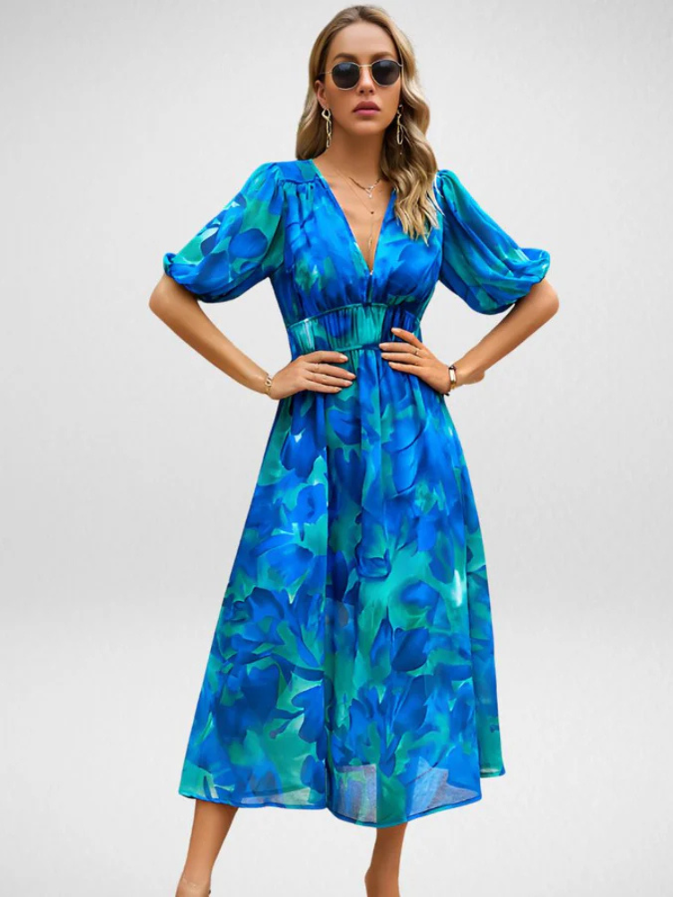 Selene | Women’s Midi Dress | V-Neck