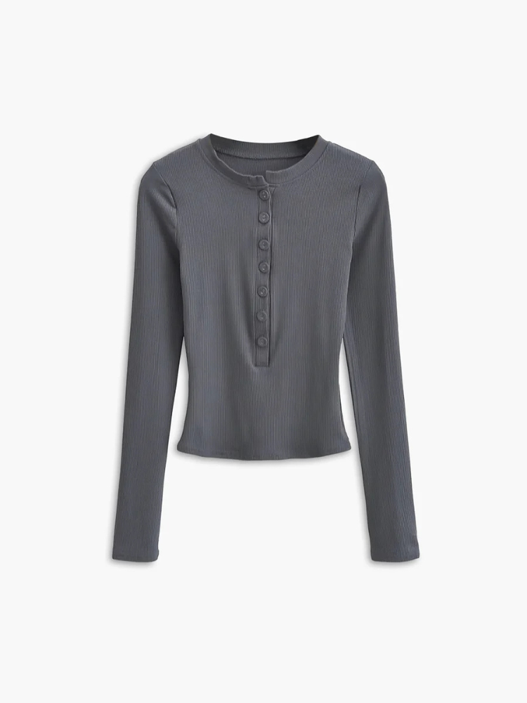 Talia | Women’s Crop Shirt | Button Down Long Sleeve