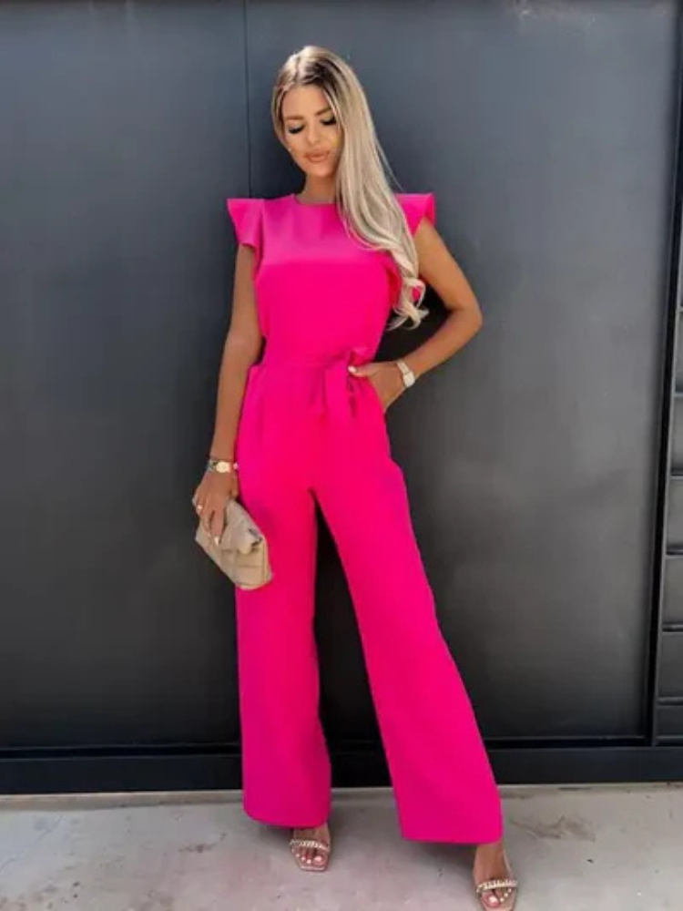 Athena | Women’s Ruffled Sleeve Jumpsuit | Elegant & Versatile
