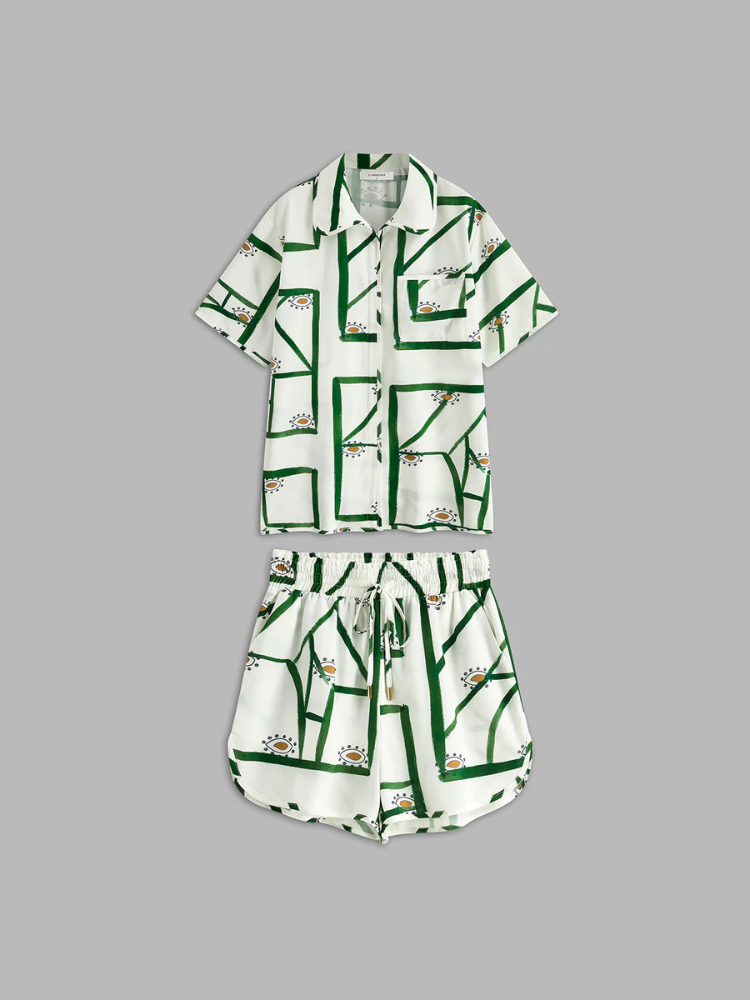 Tahlia | Women’s Shorts Set | Printed Drawstring Relaxed