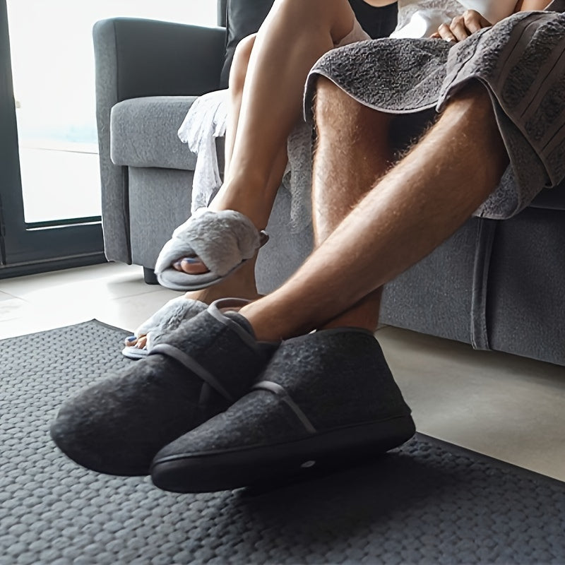 Men's slippers with a strong strap - around the ankle