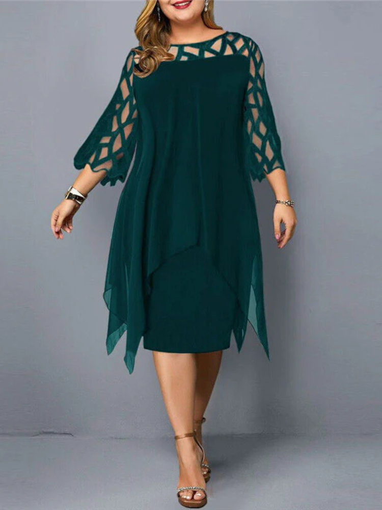 Lorena | Women’s Midi Dress | Elegant Plus Size Flowy Fit