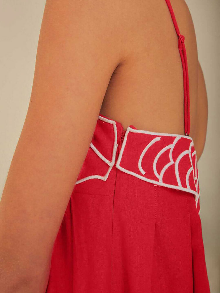 Carissa | Women’s Embroidered Maxi Dress | Asymmetric & Vibrant