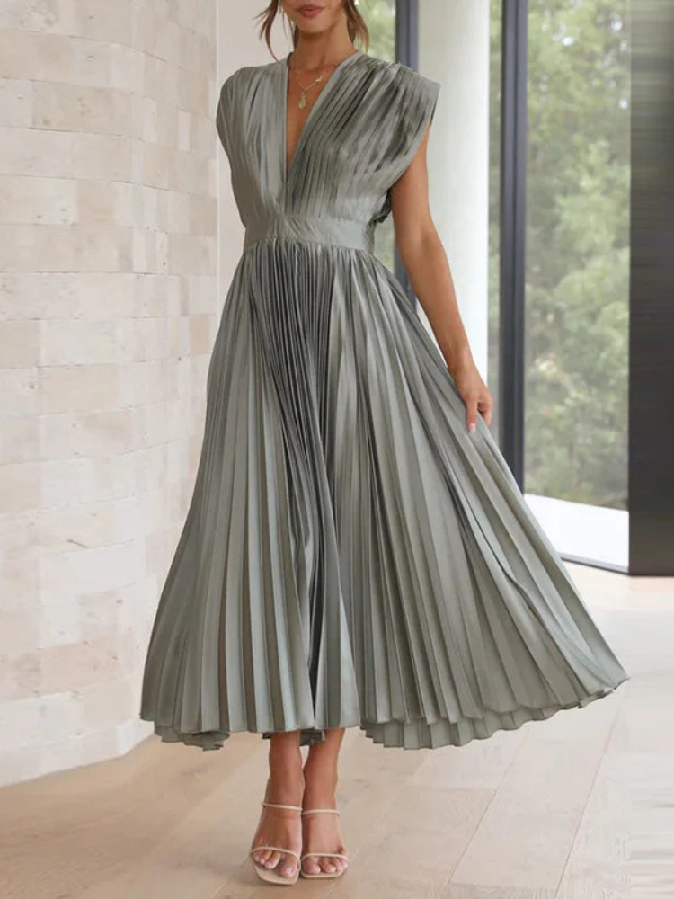 Éline | Women’s Midi Dress | V-Neck