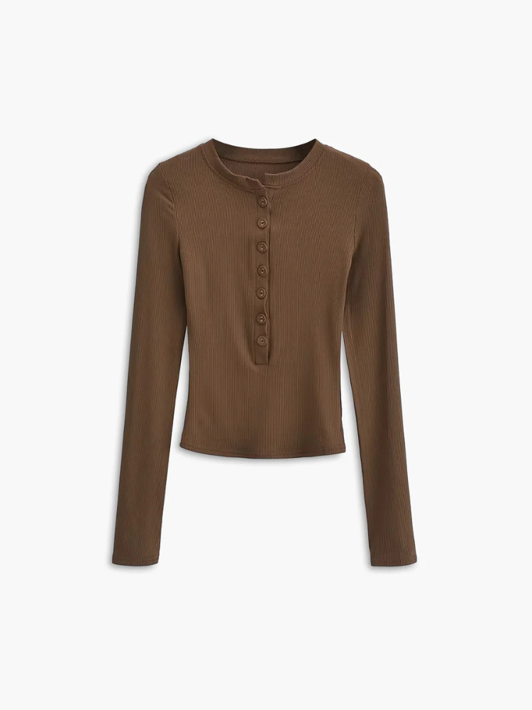 Talia | Women’s Crop Shirt | Button Down Long Sleeve