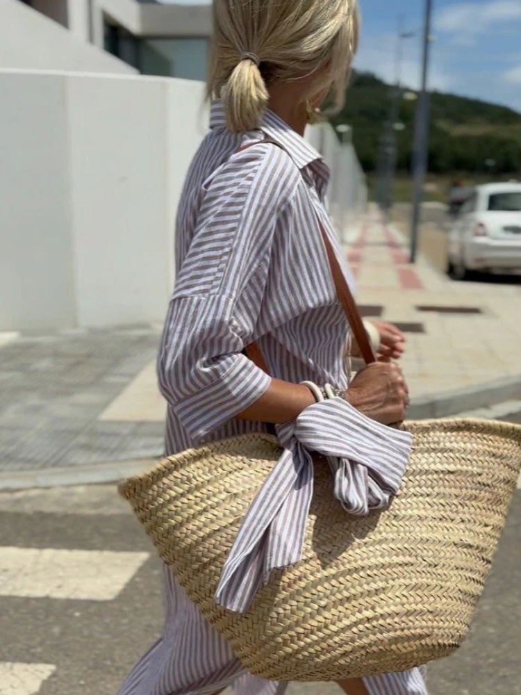 Leona | Women’s Shirt Dress | Striped & Effortless