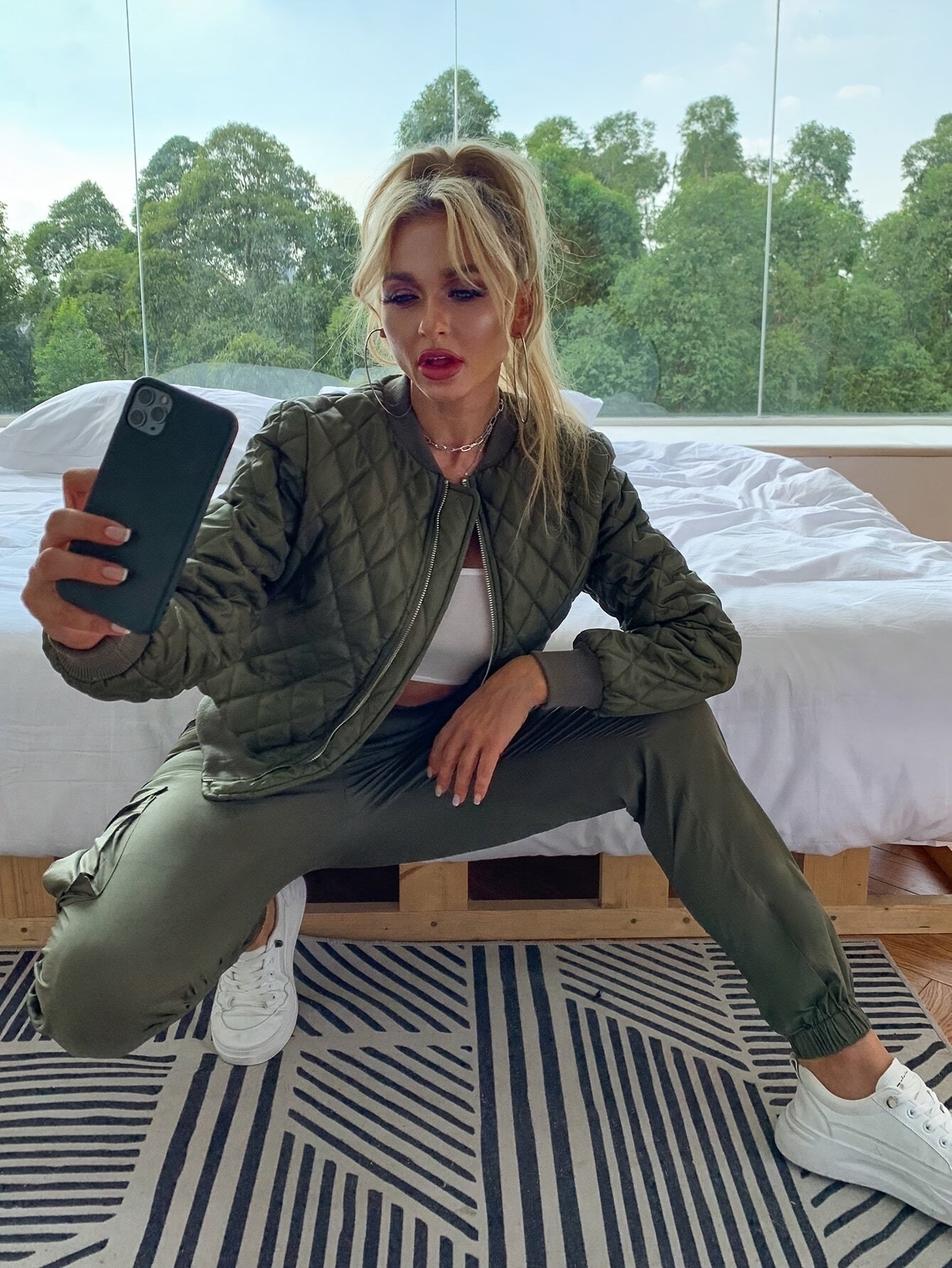 Zarelle – Women’s Zip Front Quilted Jacket