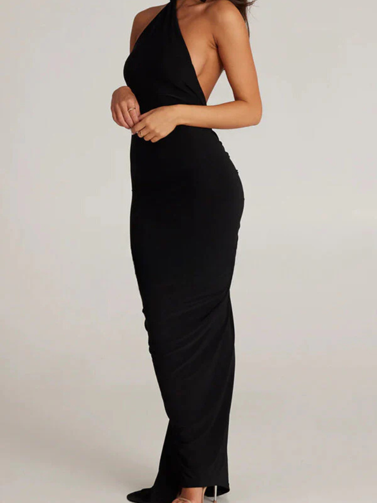 Jasmine | Women’s Halter Neck Dress | Sleek & Party-Ready