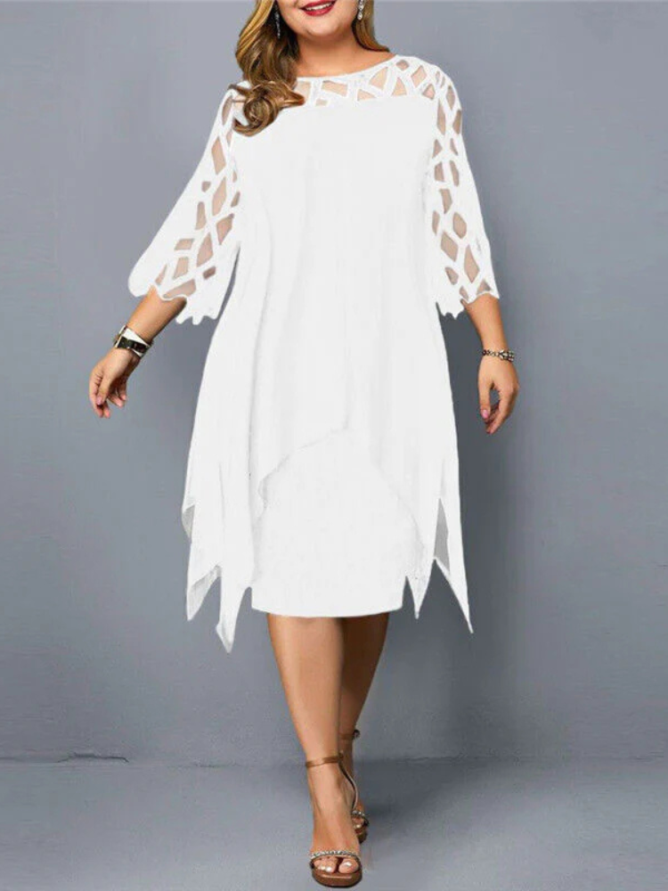 Lorena | Women’s Midi Dress | Elegant Plus Size Flowy Fit
