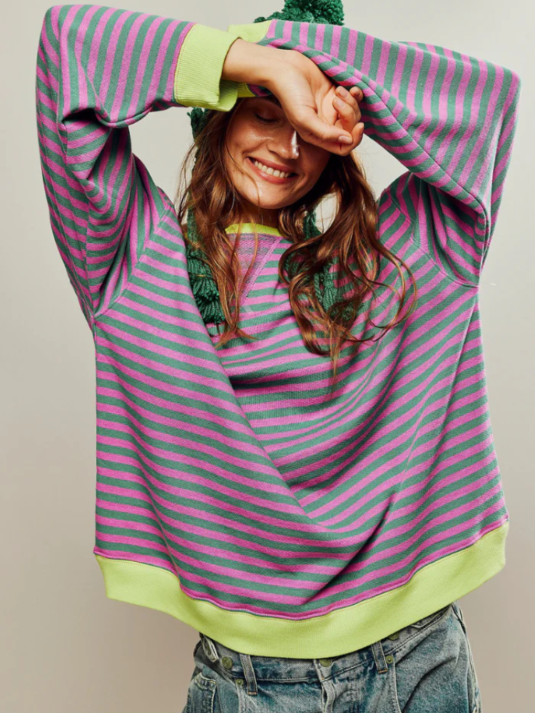 Isabeau | Women’s Striped Sweater | Oversized & Trendy