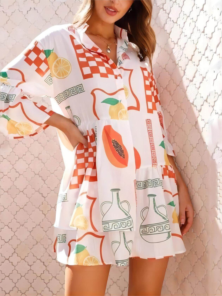 Leilani | Women’s Floral Shirt Dress | Irregular Hem