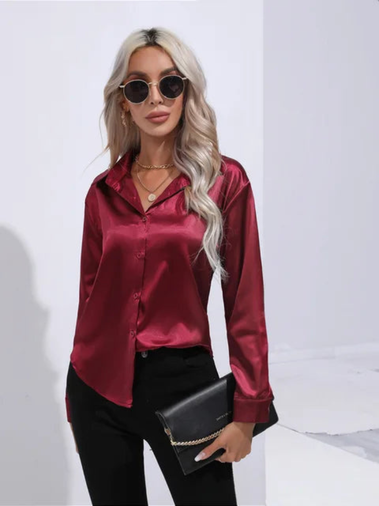 Alana | Women's Satin Blouse | Loose
