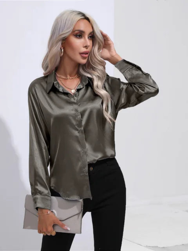 Alana | Women's Satin Blouse | Loose