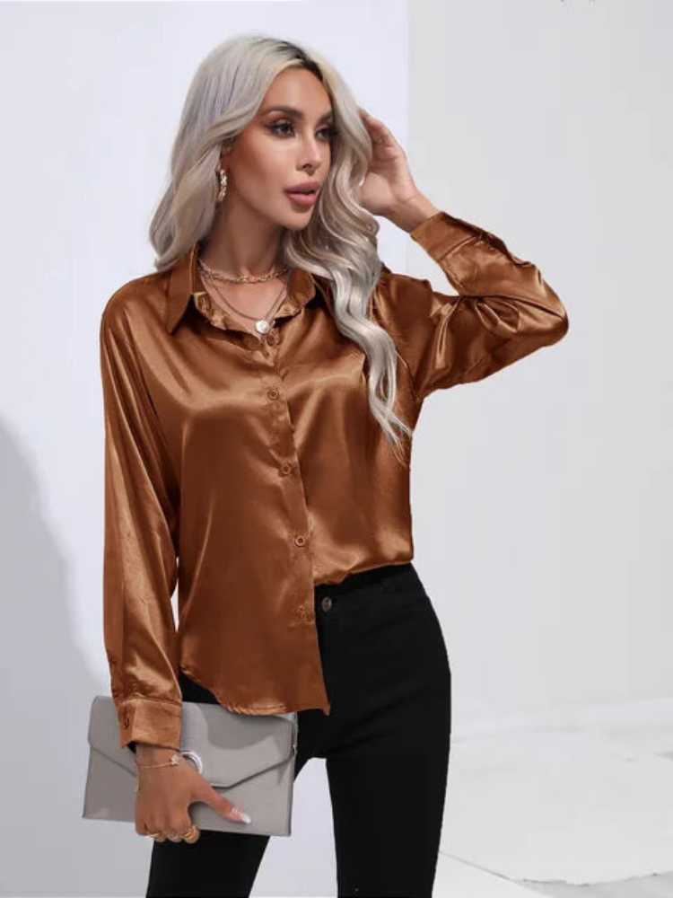 Alana | Women's Satin Blouse | Loose