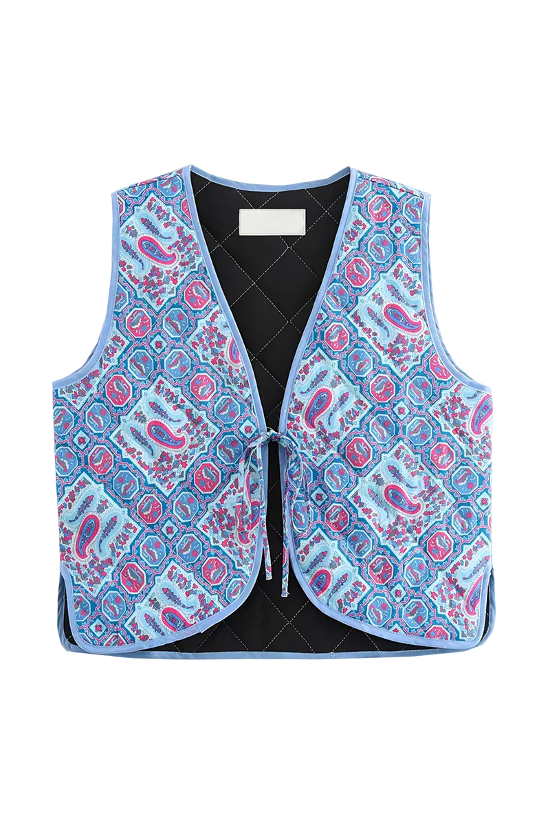 Quilted Paisley Vest | Boho-Chic & Lightweight | Perfect for Layering