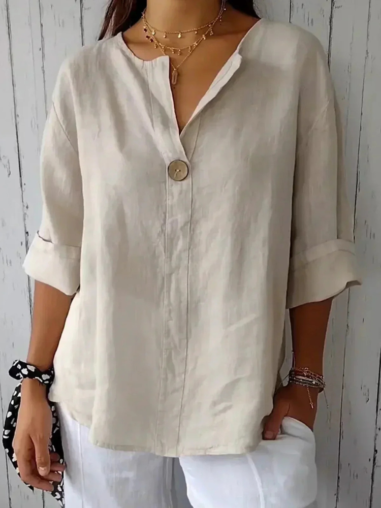 Andrea | Women’s Blouse | Casual V-Neck Relaxed Fit