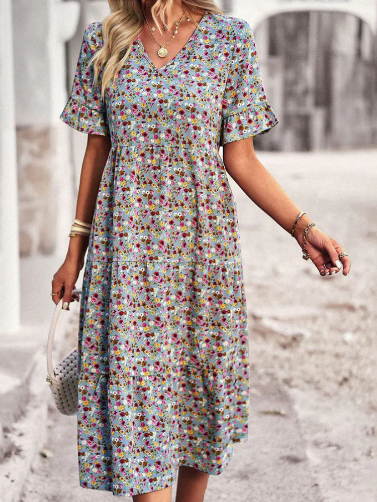 Ariel | Women’s Floral Midi Dress | Breezy & Feminine