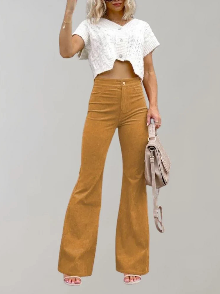 Athena | Women’s Trousers | Flared Corduroy Fit