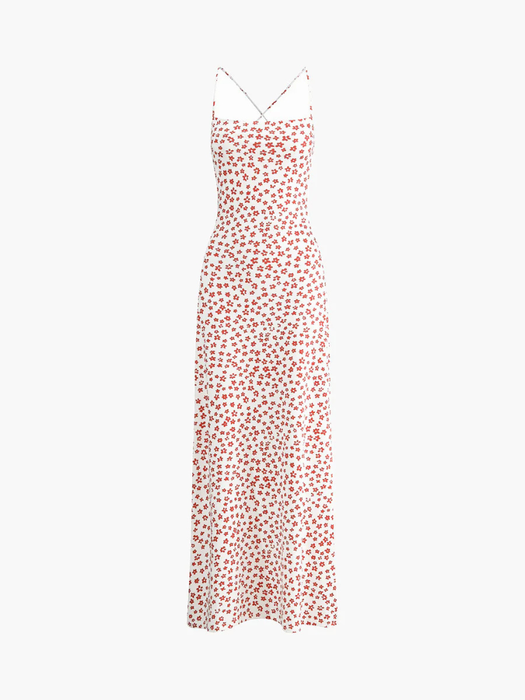 Aurelia | Women’s Sundress | Floral Crisscross Strappy Long