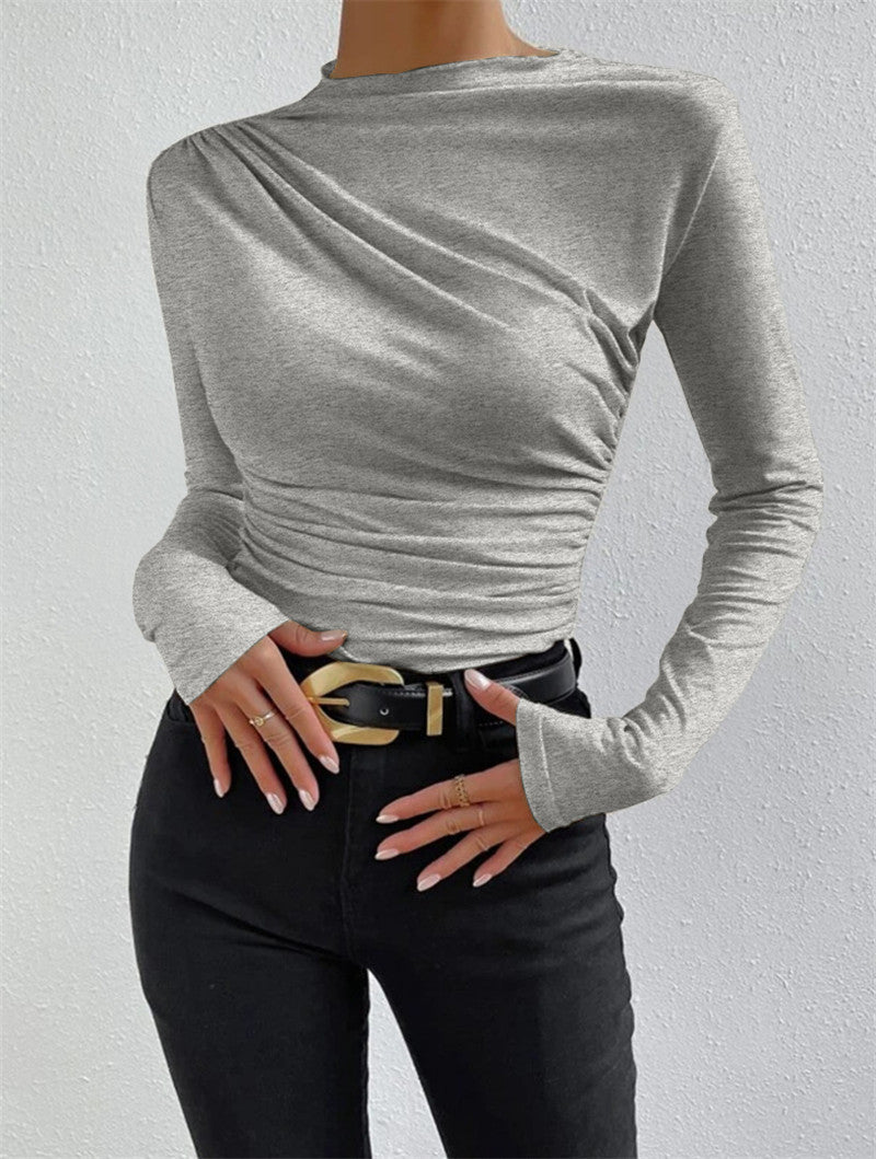 Elowara - Ruched Long Sleeve Top