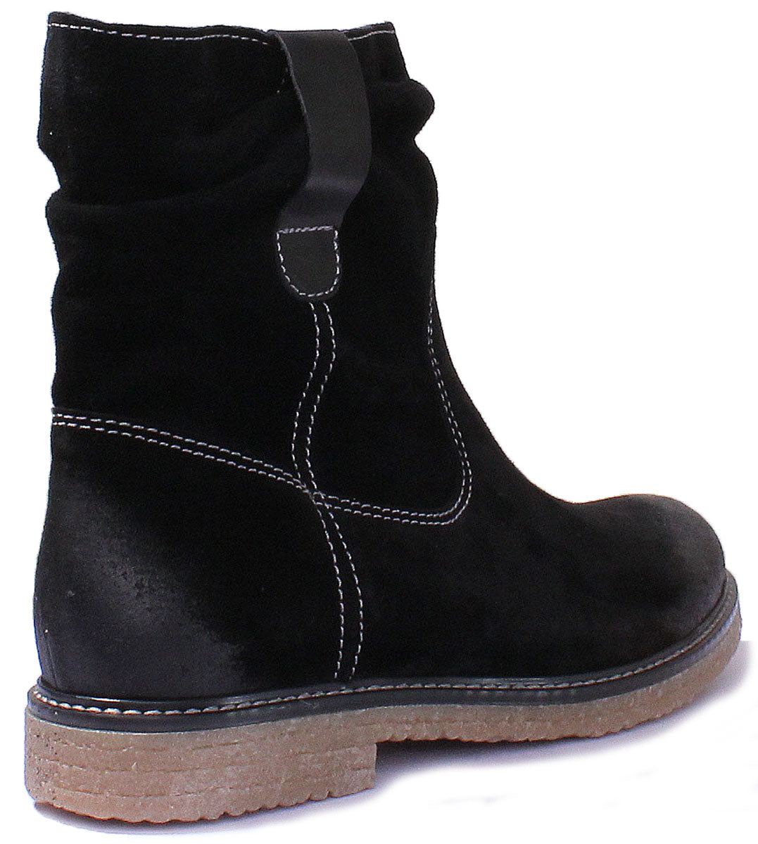 Men's pull-up boots – black suede