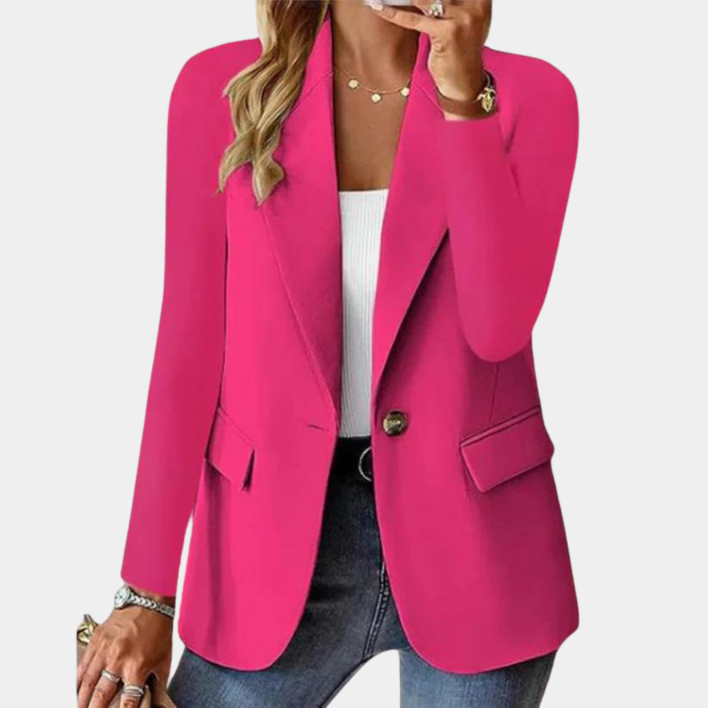 Elsinora – Women’s Single Button Blazer With Classic Lapel