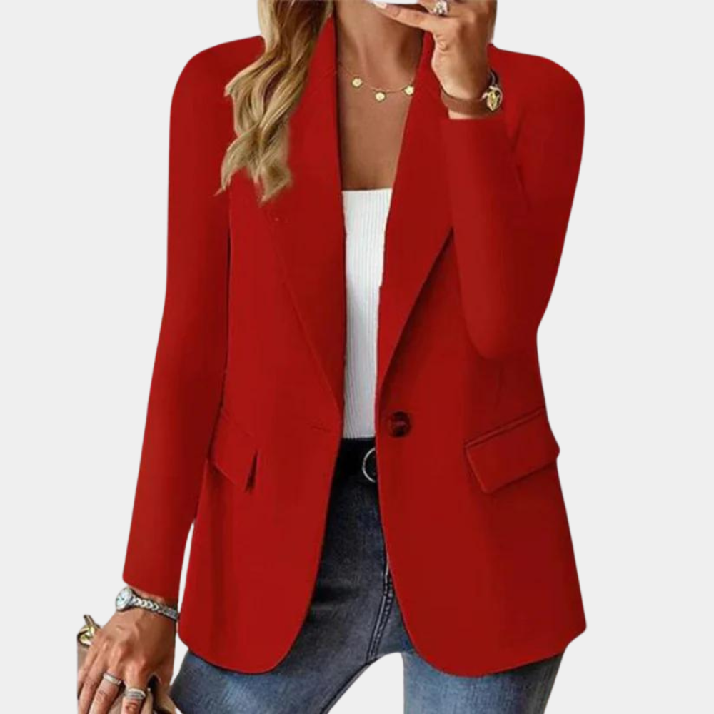 Elsinora – Women’s Single Button Blazer With Classic Lapel