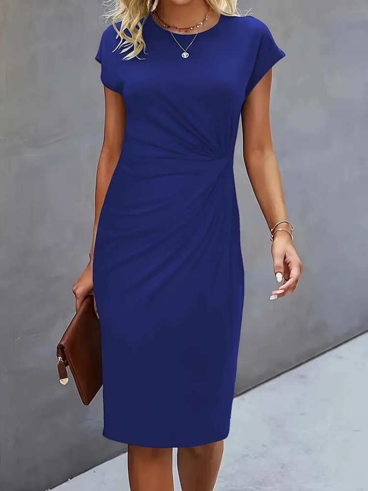 Cadence | Women’s Dress | Solid Color Scoop Neck Classic Fit