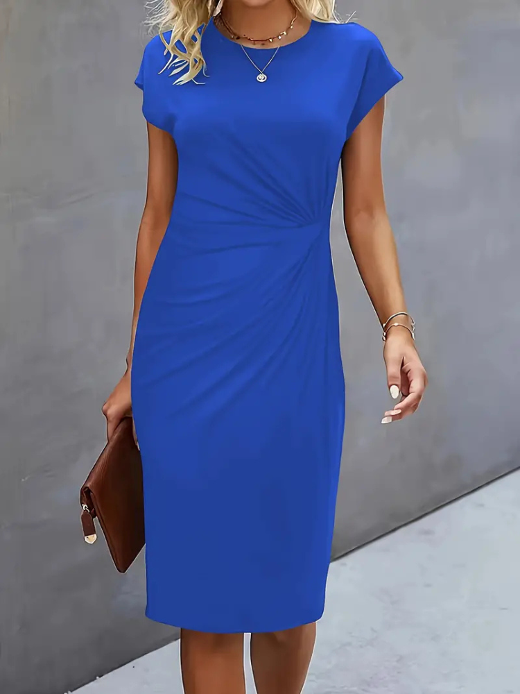 Cadence | Women’s Dress | Solid Color Scoop Neck Classic Fit