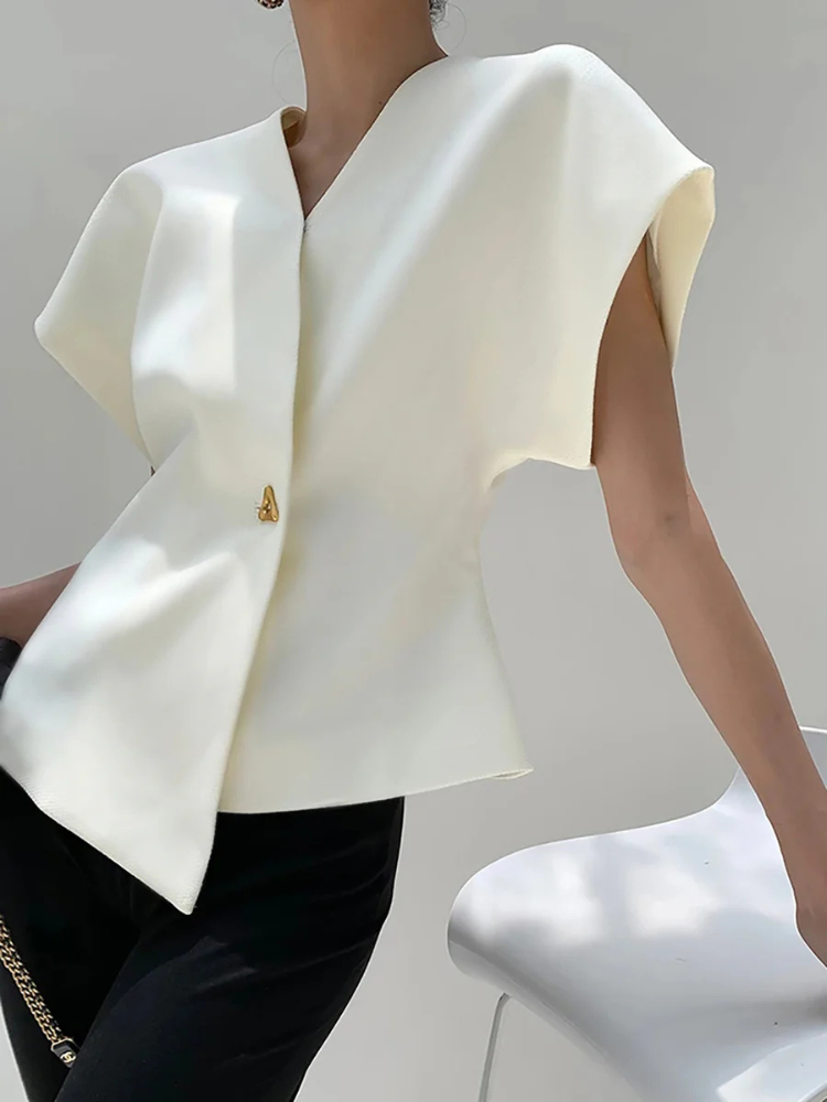 Calia | Women’s Blouse | V-Neck Button Down Trendy