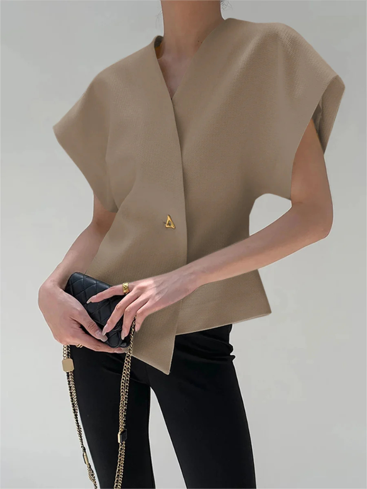 Calia | Women’s Blouse | V-Neck Button Down Trendy