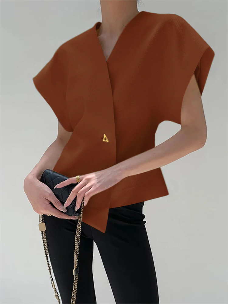 Calia | Women’s Blouse | V-Neck Button Down Trendy