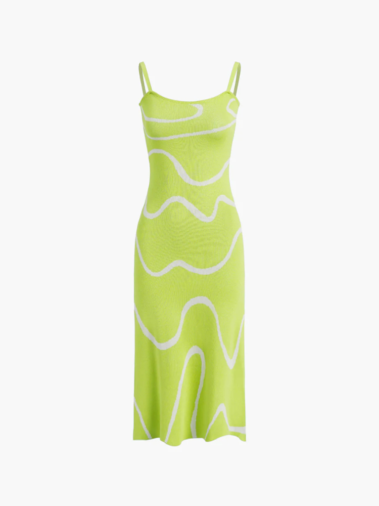 Callista | Women’s Midi Dress | Printed Strap Flowy Fit
