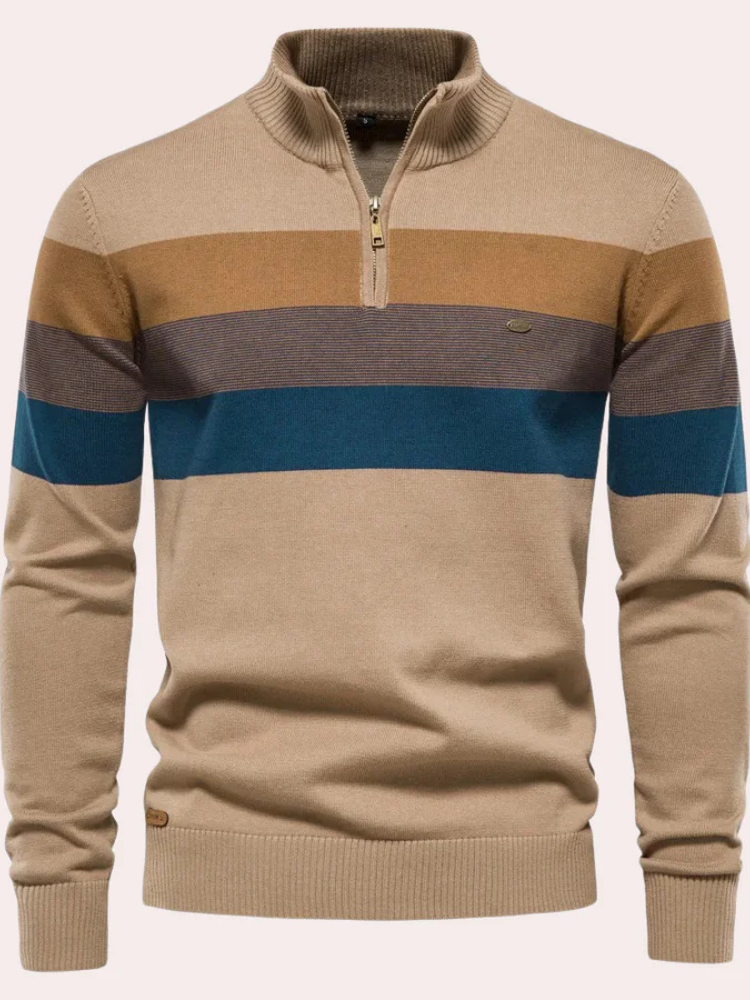 Calvin | Men’s Sweater | Striped Trendy Casual Fit