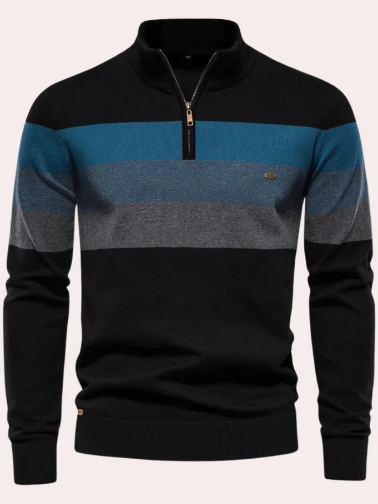 Calvin | Men’s Sweater | Striped Trendy Casual Fit