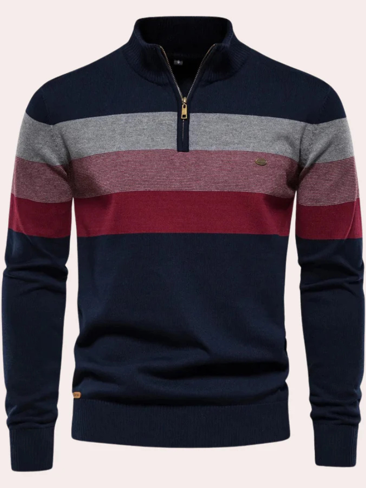 Calvin | Men’s Sweater | Striped Trendy Casual Fit
