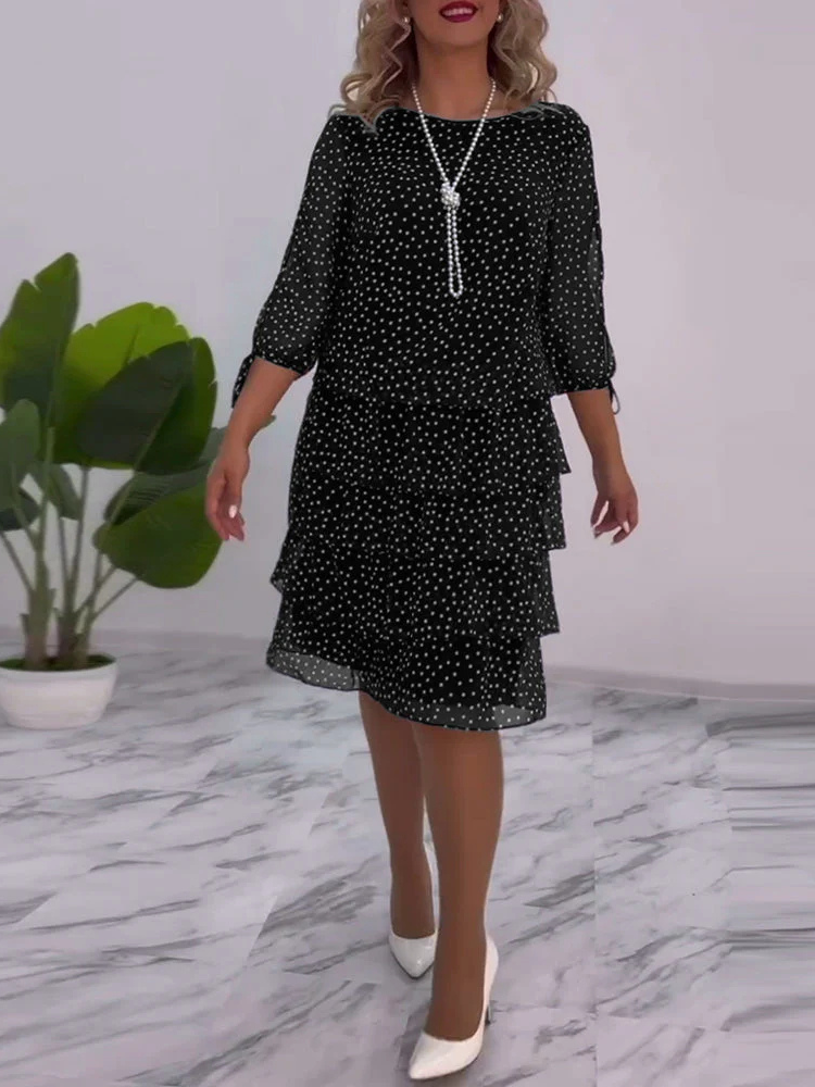 Caris | Women’s A-Line Dress | Polka Dot