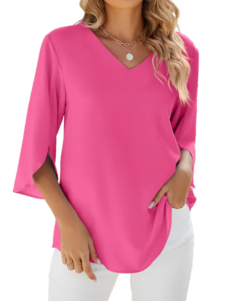 Chloé | Women’s Chiffon Blouse | Lightweight V-Neck