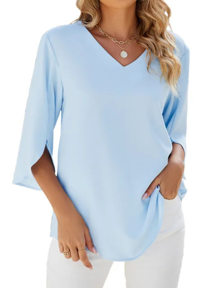Chloé | Women’s Chiffon Blouse | Lightweight V-Neck