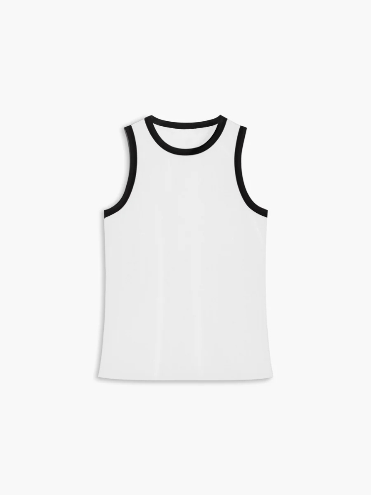 Davina | Women’s Tank Top | Contrast Trim Fitted Rib