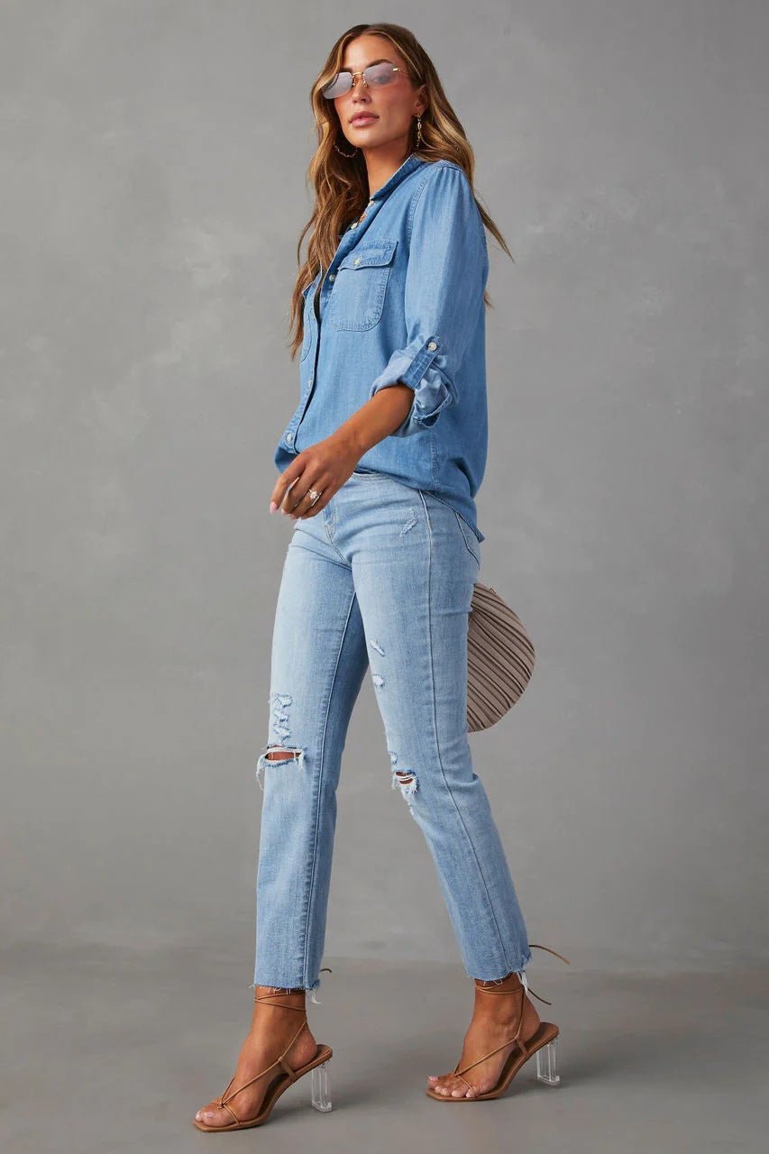 Denim Shirt | Classic Button-Up | Lightweight & Timeless