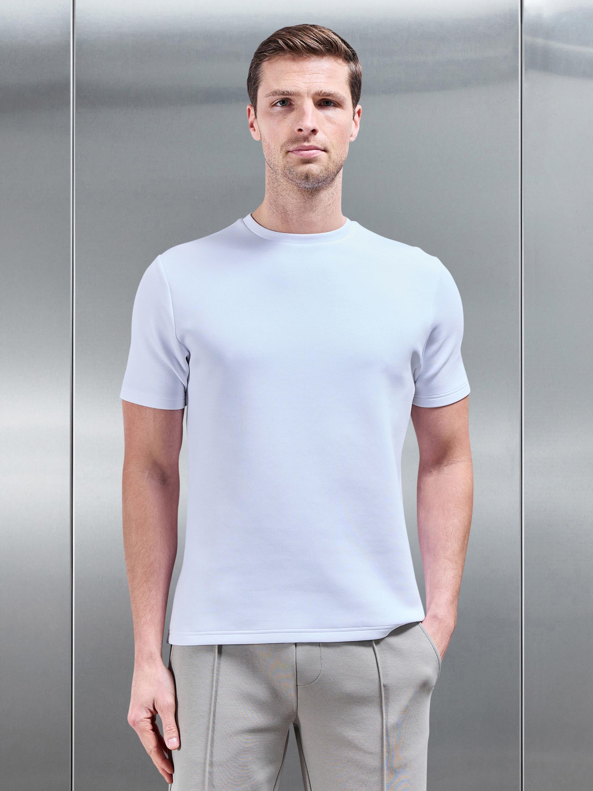 Men's T-shirt – white pattern